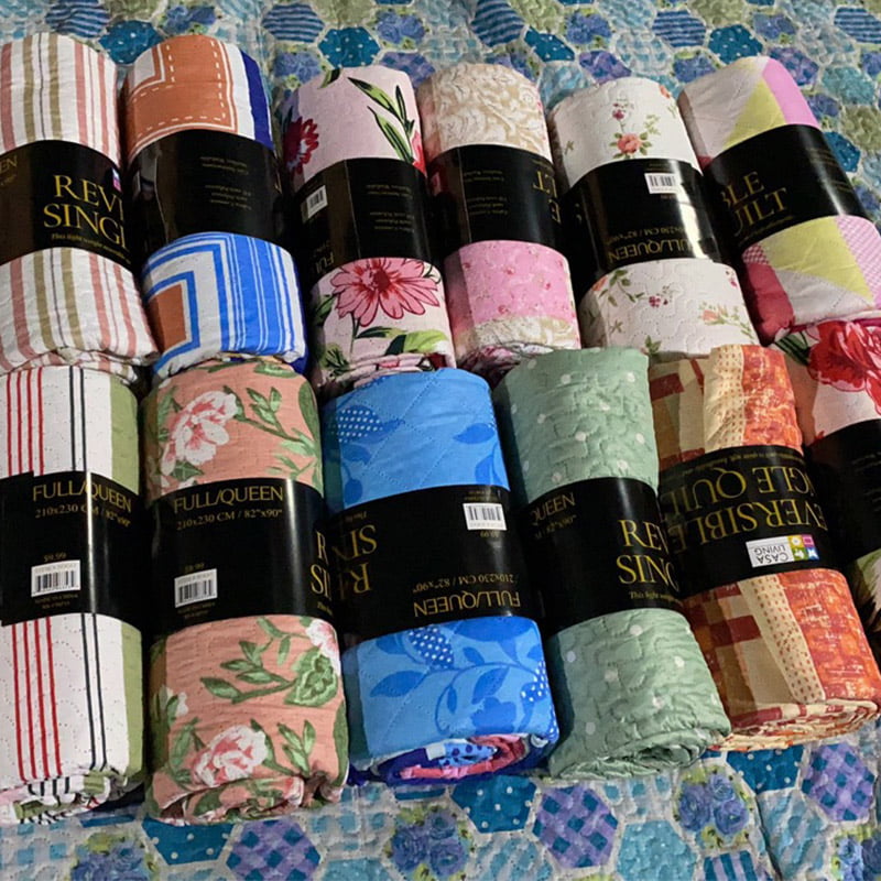 007-Ultrasonic Printed Bedspread Custom