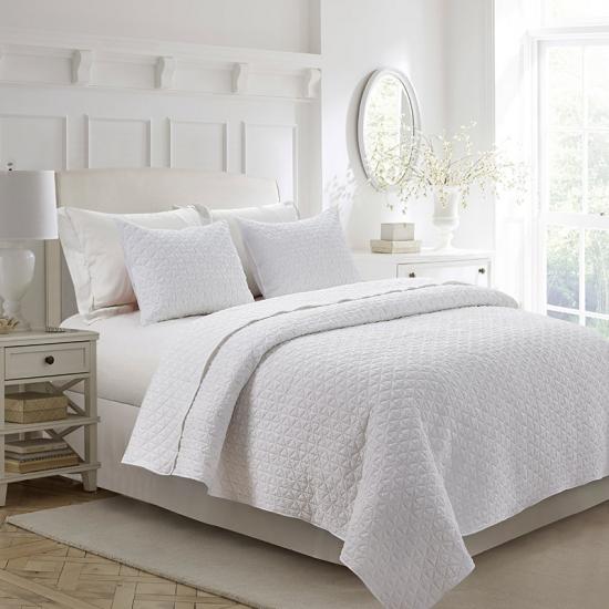cxmirotex Enzyme Crinkle Bedspread Set Kuilt Putih