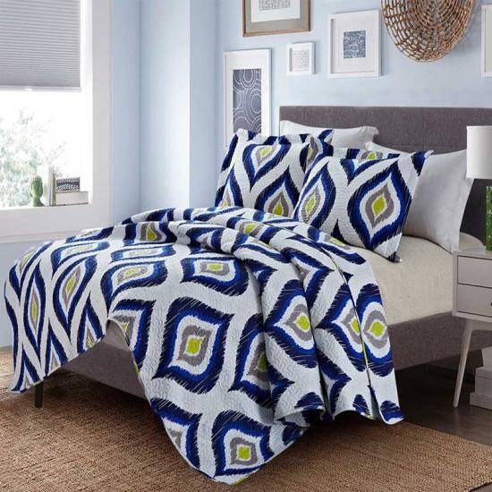 Saiz King Selesa Bercetak Sherpa Reverse Quilts Coverlets