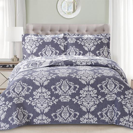cxmicrotex Damask Purple Bedding Jacquard Set Quilt